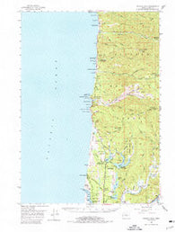 Heceta Head Oregon Historical topographic map, 1:62500 scale, 15 X 15 Minute, Year 1956