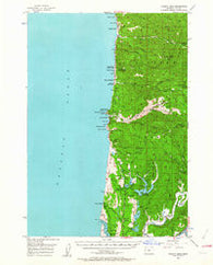Heceta Head Oregon Historical topographic map, 1:62500 scale, 15 X 15 Minute, Year 1956