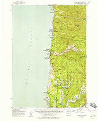 Heceta Head Oregon Historical topographic map, 1:62500 scale, 15 X 15 Minute, Year 1956