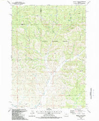 Hensley Butte Oregon Historical topographic map, 1:24000 scale, 7.5 X 7.5 Minute, Year 1988
