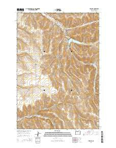 Heppner Oregon Current topographic map, 1:24000 scale, 7.5 X 7.5 Minute, Year 2014