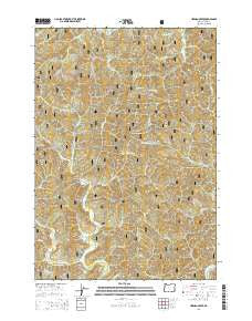 Herman Creek Oregon Current topographic map, 1:24000 scale, 7.5 X 7.5 Minute, Year 2014