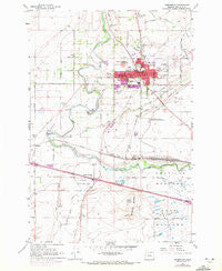 Hermiston Oregon Historical topographic map, 1:24000 scale, 7.5 X 7.5 Minute, Year 1962