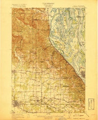 Hillsboro Oregon Historical topographic map, 1:62500 scale, 15 X 15 Minute, Year 1918