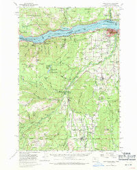 Hood River Oregon Historical topographic map, 1:62500 scale, 15 X 15 Minute, Year 1957