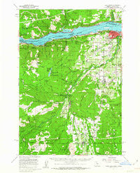 Hood River Oregon Historical topographic map, 1:62500 scale, 15 X 15 Minute, Year 1957