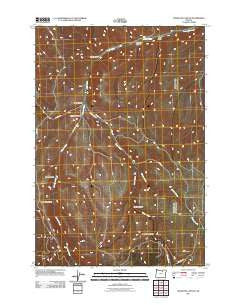 Hoodlum Canyon Oregon Historical topographic map, 1:24000 scale, 7.5 X 7.5 Minute, Year 2011