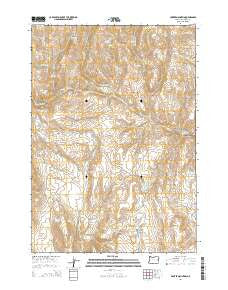 Hunter Mountain Oregon Current topographic map, 1:24000 scale, 7.5 X 7.5 Minute, Year 2014