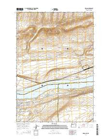 Irrigon Oregon Current topographic map, 1:24000 scale, 7.5 X 7.5 Minute, Year 2014