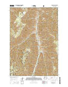 Jaynes Ridge Oregon Current topographic map, 1:24000 scale, 7.5 X 7.5 Minute, Year 2014