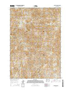 Jennies Peak Oregon Current topographic map, 1:24000 scale, 7.5 X 7.5 Minute, Year 2014