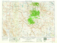 Jordan Valley Oregon Historical topographic map, 1:250000 scale, 1 X 2 Degree, Year 1955