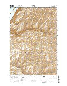 Juniper Canyon Oregon Current topographic map, 1:24000 scale, 7.5 X 7.5 Minute, Year 2014