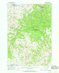 Kinzua Oregon Historical topographic map, 1:62500 scale, 15 X 15 Minute, Year 1966