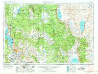 Klamath Falls Oregon Historical topographic map, 1:250000 scale, 1 X 2 Degree, Year 1955