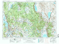 Klamath Falls Oregon Historical topographic map, 1:250000 scale, 1 X 2 Degree, Year 1955