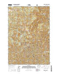 Lawhead Creek Oregon Current topographic map, 1:24000 scale, 7.5 X 7.5 Minute, Year 2014