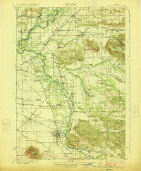 Lebanon Oregon Historical topographic map, 1:62500 scale, 15 X 15 Minute, Year 1924