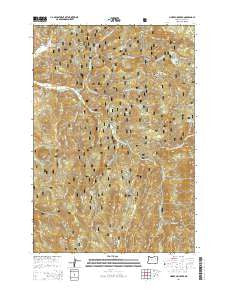 Limber Jim Creek Oregon Current topographic map, 1:24000 scale, 7.5 X 7.5 Minute, Year 2014