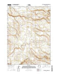 Little Grassy Mountain Oregon Current topographic map, 1:24000 scale, 7.5 X 7.5 Minute, Year 2014