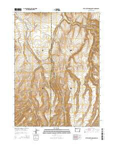 Little Whitehorse Creek Oregon Current topographic map, 1:24000 scale, 7.5 X 7.5 Minute, Year 2014