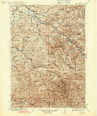 Lowell Oregon Historical topographic map, 1:125000 scale, 30 X 30 Minute, Year 1942