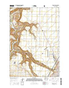 Madras West Oregon Current topographic map, 1:24000 scale, 7.5 X 7.5 Minute, Year 2014