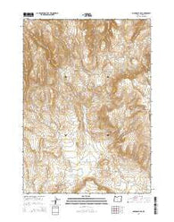 Mahogany Gap Oregon Current topographic map, 1:24000 scale, 7.5 X 7.5 Minute, Year 2014