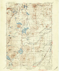 Maiden Peak Oregon Historical topographic map, 1:125000 scale, 30 X 30 Minute, Year 1934