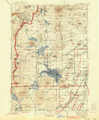 Maiden Peak Oregon Historical topographic map, 1:125000 scale, 30 X 30 Minute, Year 1934