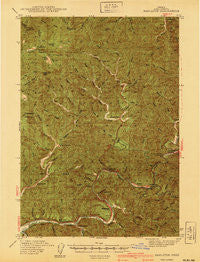 Mapleton Oregon Historical topographic map, 1:62500 scale, 15 X 15 Minute, Year 1940