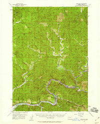 Mapleton Oregon Historical topographic map, 1:62500 scale, 15 X 15 Minute, Year 1957