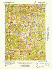 Marys Peak Oregon Historical topographic map, 1:62500 scale, 15 X 15 Minute, Year 1942