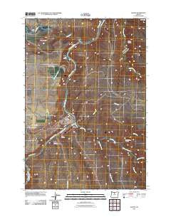 Maupin Oregon Historical topographic map, 1:24000 scale, 7.5 X 7.5 Minute, Year 2011