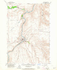 Maupin Oregon Historical topographic map, 1:24000 scale, 7.5 X 7.5 Minute, Year 1962