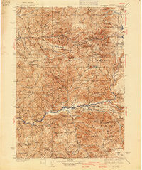 Mc Kenzie Bridge Oregon Historical topographic map, 1:125000 scale, 30 X 30 Minute, Year 1940