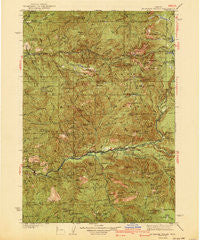 Mc Kenzie Bridge Oregon Historical topographic map, 1:125000 scale, 30 X 30 Minute, Year 1940