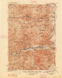 Mc Kenzie Bridge Oregon Historical topographic map, 1:125000 scale, 30 X 30 Minute, Year 1940