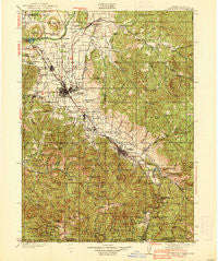 Medford Oregon Historical topographic map, 1:125000 scale, 30 X 30 Minute, Year 1938