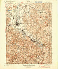 Medford Oregon Historical topographic map, 1:125000 scale, 30 X 30 Minute, Year 1938