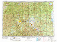 Medford Oregon Historical topographic map, 1:250000 scale, 1 X 2 Degree, Year 1955