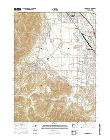 Medford West Oregon Current topographic map, 1:24000 scale, 7.5 X 7.5 Minute, Year 2014