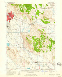 Merrill Oregon Historical topographic map, 1:62500 scale, 15 X 15 Minute, Year 1957
