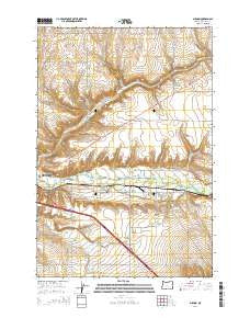 Mission Oregon Current topographic map, 1:24000 scale, 7.5 X 7.5 Minute, Year 2014
