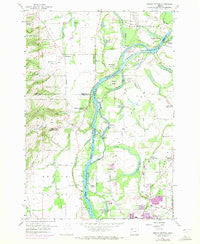 Mission Bottom Oregon Historical topographic map, 1:24000 scale, 7.5 X 7.5 Minute, Year 1957