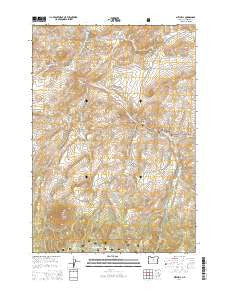 Mitchell Oregon Current topographic map, 1:24000 scale, 7.5 X 7.5 Minute, Year 2014