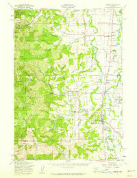 Monroe Oregon Historical topographic map, 1:62500 scale, 15 X 15 Minute, Year 1957