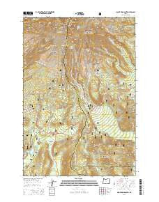 Mount Hood South Oregon Current topographic map, 1:24000 scale, 7.5 X 7.5 Minute, Year 2014