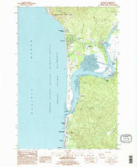 Nehalem Oregon Historical topographic map, 1:24000 scale, 7.5 X 7.5 Minute, Year 1985