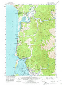 Nehalem Oregon Historical topographic map, 1:62500 scale, 15 X 15 Minute, Year 1955
